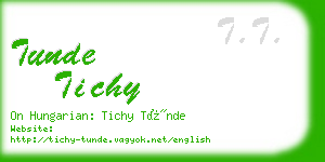 tunde tichy business card